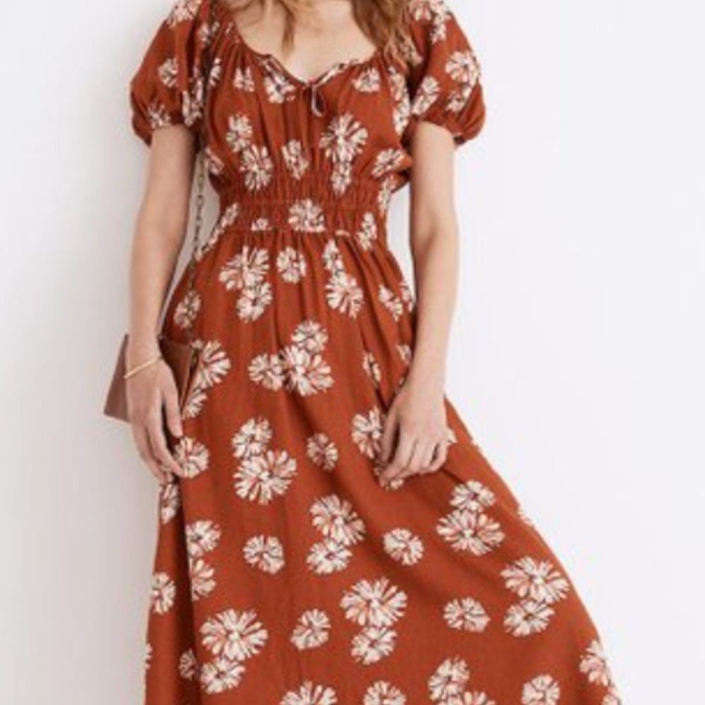 Madewell Smocked Floral Dress XXL